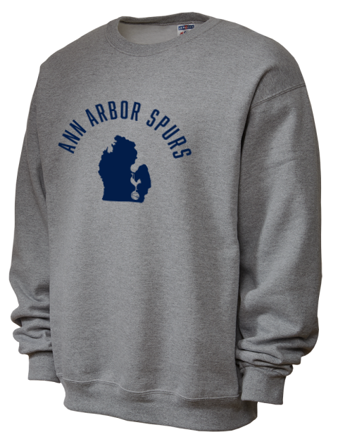 Arched Club Logo Ann Arbor Spurs Custom Unisex Crewneck Sweatshirt | Swagsta