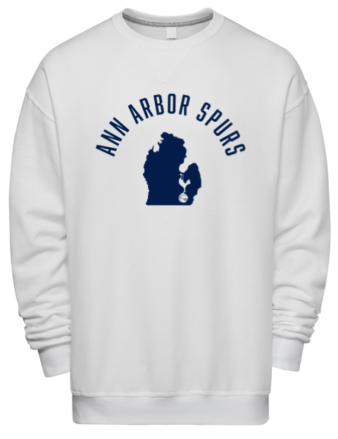 Arched Club Logo Ann Arbor Spurs Custom Premium Unisex Crewneck Sweatshirt | Swagsta