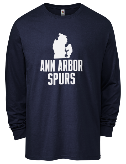 Club Logo Ann Arbor Spurs Custom Men's Long-Sleeve T-Shirt | Swagsta