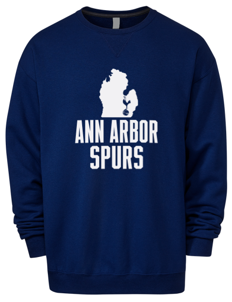 Club Logo Ann Arbor Spurs Custom Premium Unisex Crewneck Sweatshirt | Swagsta