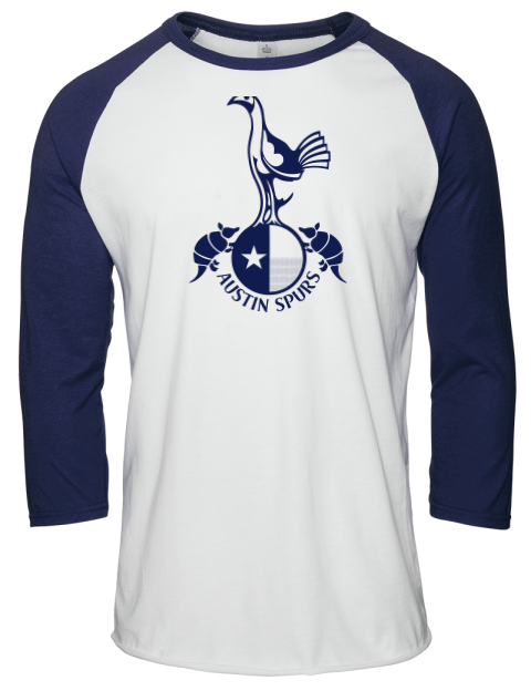 Local Club Light Austin Spurs Custom Unisex Premium Three-Quarter Raglan T-Shirt | Swagsta