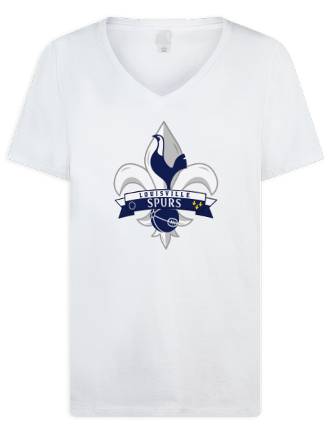 Local Club Louisville Spurs Custom Premium Ladies V-Neck T-Shirt | Swagsta