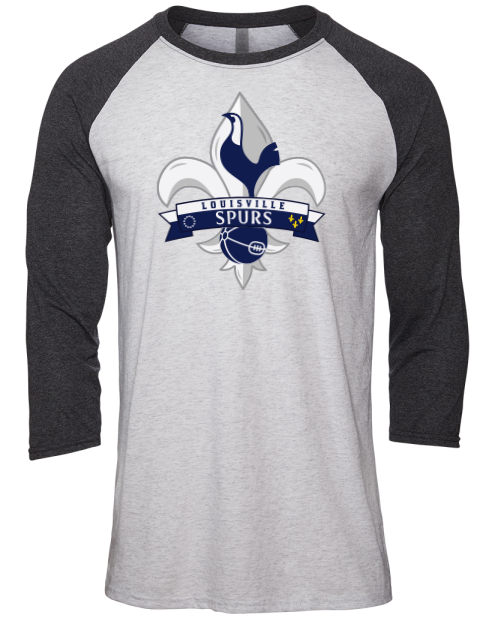 Local Club Louisville Spurs Custom Unisex Premium Three-Quarter Raglan T-Shirt | Swagsta