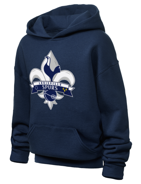 Local Club Dark Louisville Spurs Custom Youth Hooded Sweatshirt | Swagsta