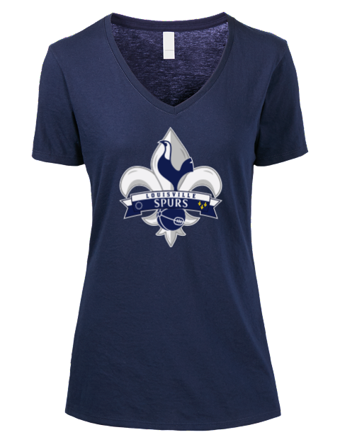 Local Club Dark Louisville Spurs Custom Premium Ladies V-Neck T-Shirt | Swagsta
