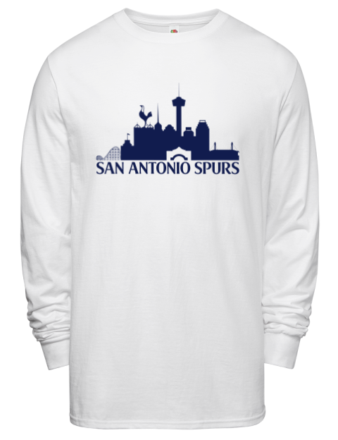 Bridge San Antonio Spurs Custom Men's Long-Sleeve T-Shirt | Swagsta