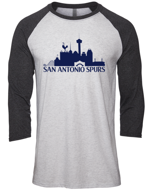 Bridge San Antonio Spurs Custom Unisex Premium Three-Quarter Raglan T-Shirt | Swagsta