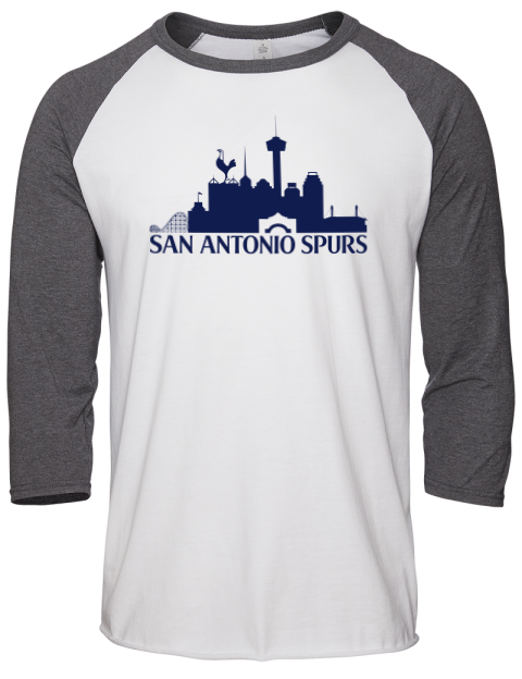 Bridge San Antonio Spurs Custom Unisex Premium Three-Quarter Raglan T-Shirt | Swagsta