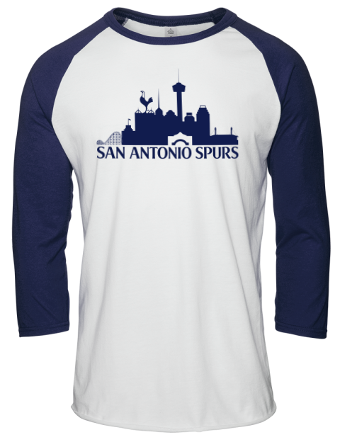 Bridge San Antonio Spurs Custom Unisex Premium Three-Quarter Raglan T-Shirt | Swagsta