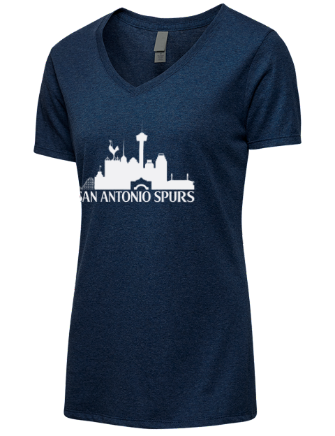 Bridge Lite San Antonio Spurs Custom Premium Ladies V-Neck T-Shirt | Swagsta