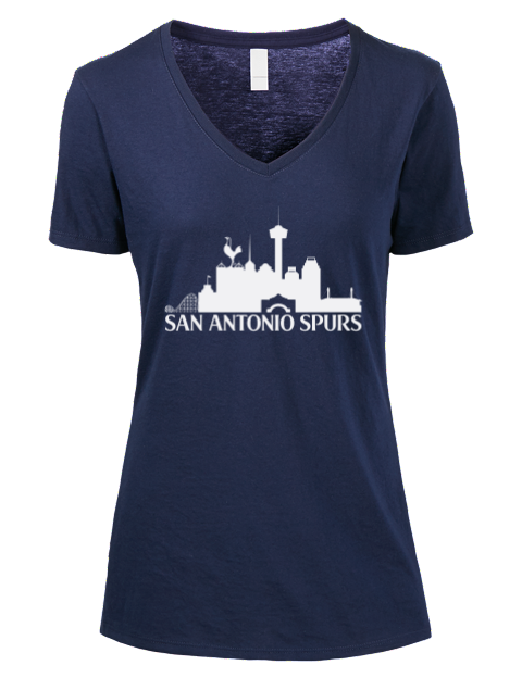 Bridge Lite San Antonio Spurs Custom Premium Ladies V-Neck T-Shirt | Swagsta