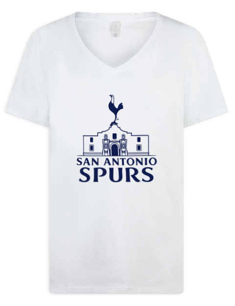Alamo San Antonio Spurs Custom Premium Ladies V-Neck T-Shirt | Swagsta