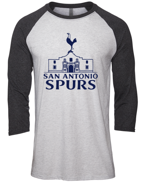 Alamo San Antonio Spurs Custom Unisex Premium Three-Quarter Raglan T-Shirt | Swagsta