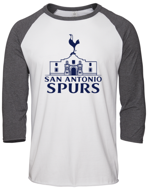 Alamo San Antonio Spurs Custom Unisex Premium Three-Quarter Raglan T-Shirt | Swagsta