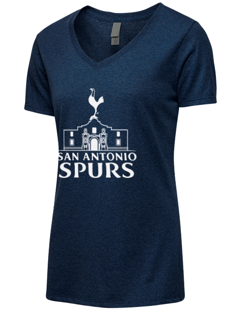 Alamo Lite San Antonio Spurs Custom Premium Ladies V-Neck T-Shirt | Swagsta