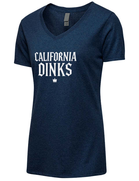 California Dinks Pickleball Premium Ladies V-Neck T-Shirt | Swagsta