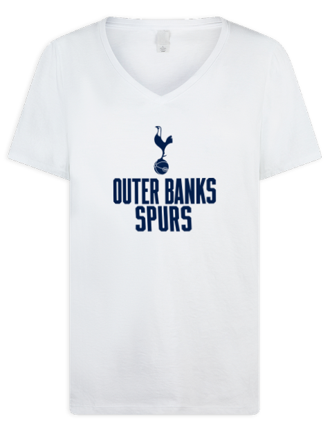 Stacked Outer Banks Spurs Premium Ladies V-Neck T-Shirt | Swagsta