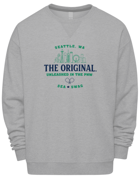 Unleashed PNW Pickleball Premium Unisex Crewneck Sweatshirt | Swagsta