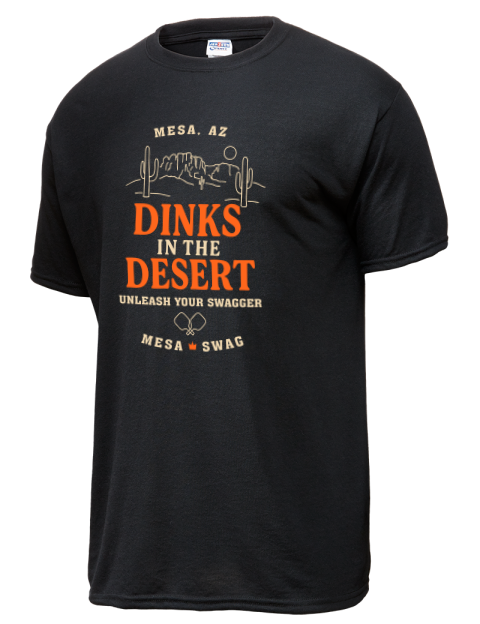 Dinks In The Desert Pickleball Dri-Power Unisex T-Shirt | Swagsta
