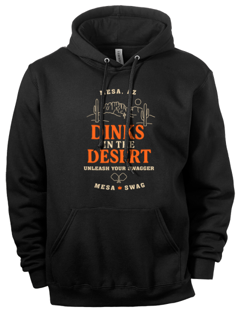 Dinks In The Desert Pickleball Eco Premium Unisex Hooded Sweatshirt | Swagsta