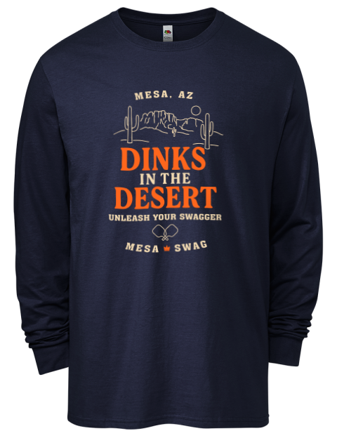 Dinks In The Desert Pickleball Men's Long-Sleeve T-Shirt | Swagsta