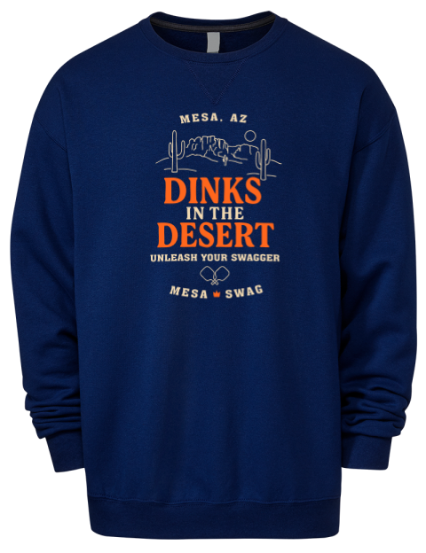 Dinks In The Desert Pickleball Premium Unisex Crewneck Sweatshirt | Swagsta