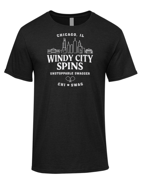 Chicago City Spins Pickleball Premium Ring-Spun Cotton Unisex T-Shirt | Swagsta