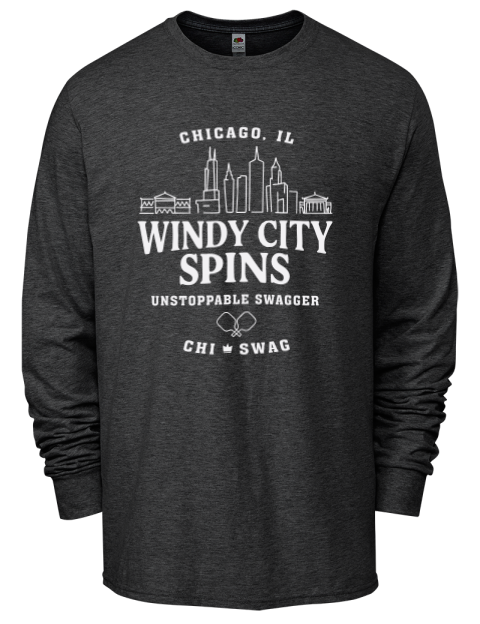 Chicago City Spins Pickleball Men's Long-Sleeve T-Shirt | Swagsta