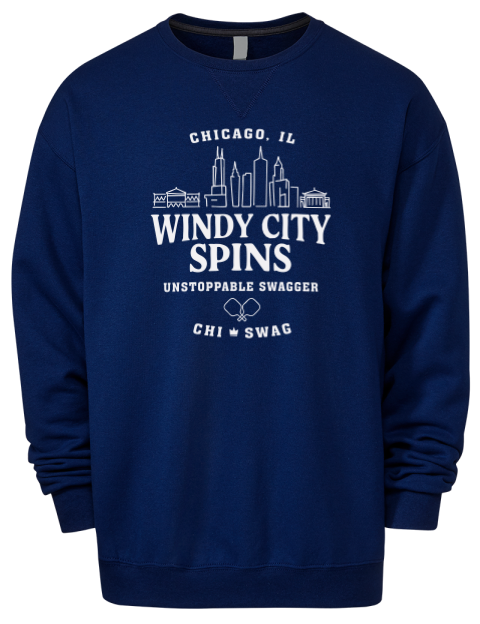 Chicago City Spins Pickleball Premium Unisex Crewneck Sweatshirt | Swagsta