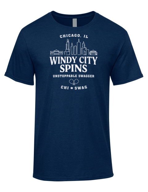 Chicago City Spins Pickleball Premium Ring-Spun Cotton Unisex T-Shirt | Swagsta