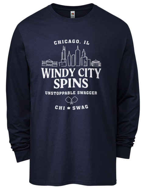 Chicago City Spins Pickleball Men's Long-Sleeve T-Shirt | Swagsta