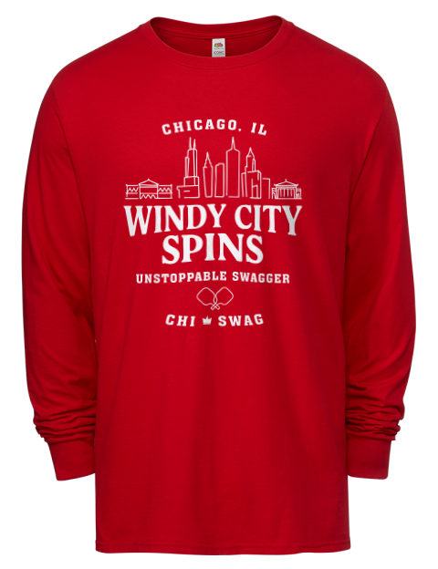 Chicago City Spins Pickleball Men's Long-Sleeve T-Shirt | Swagsta