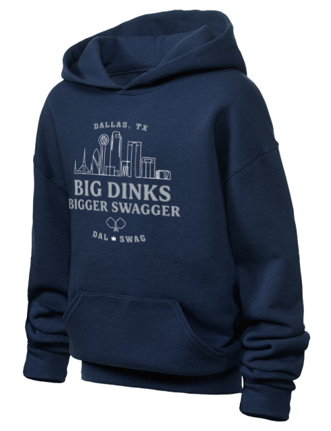 Big Dallas Dinks Pickleball Youth Hooded Sweatshirt | Swagsta