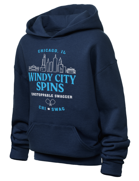 Windy City Spins Pickleball Youth Hooded Sweatshirt | Swagsta