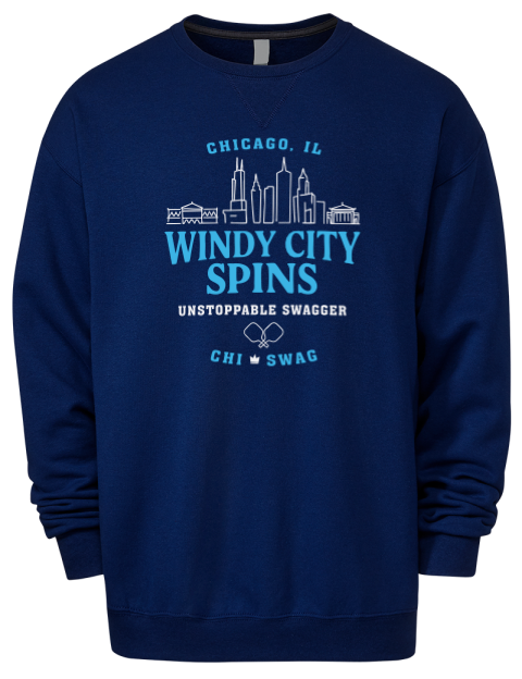 Windy City Spins Pickleball Premium Unisex Crewneck Sweatshirt | Swagsta