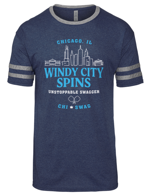 Windy City Spins Pickleball Men's Tri-Blend T-Shirt | Swagsta