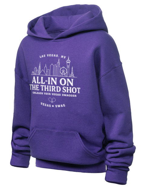 Las Vegas Third Shot Pickleball Youth Hooded Sweatshirt | Swagsta