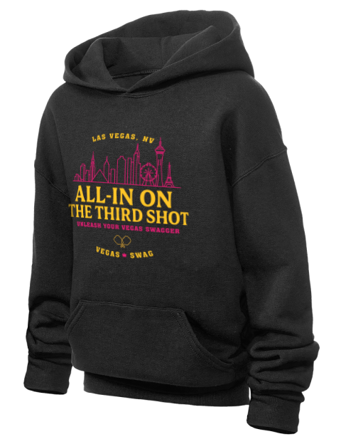 Vegas All In Pickleball Youth Hooded Sweatshirt | Swagsta