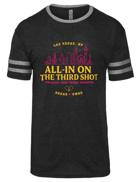 Vegas All In Pickleball Men's Tri-Blend T-Shirt | Swagsta