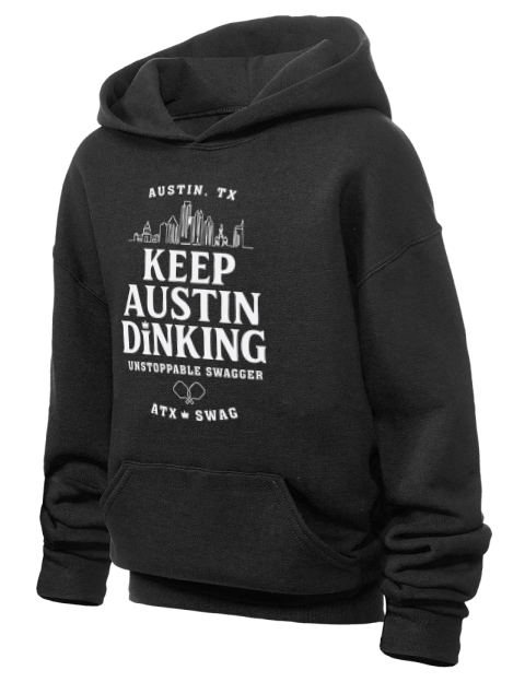 Austin Dink Pickleball Youth Hooded Sweatshirt | Swagsta