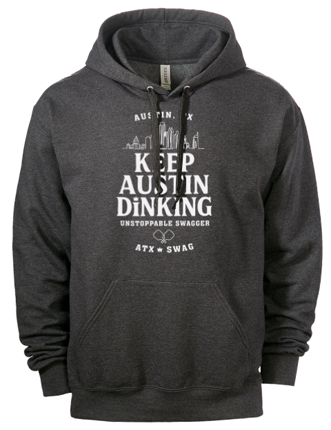 Austin Dink Pickleball Eco Premium Unisex Hooded Sweatshirt | Swagsta