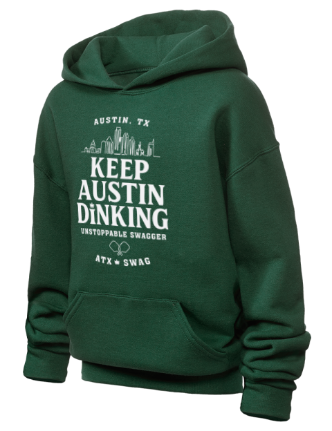 Austin Dink Pickleball Youth Hooded Sweatshirt | Swagsta