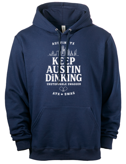Austin Dink Pickleball Eco Premium Unisex Hooded Sweatshirt | Swagsta