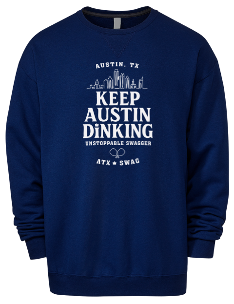 Austin Dink Pickleball Premium Unisex Crewneck Sweatshirt | Swagsta