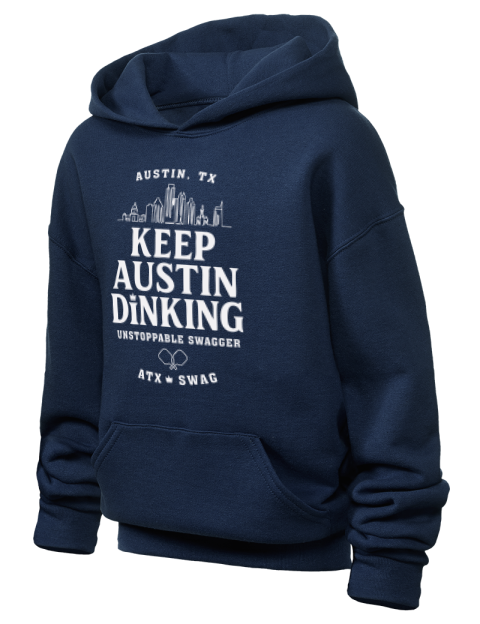Austin Dink Pickleball Youth Hooded Sweatshirt | Swagsta