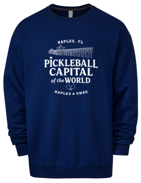 Naples FL Pickleball Premium Unisex Crewneck Sweatshirt | Swagsta