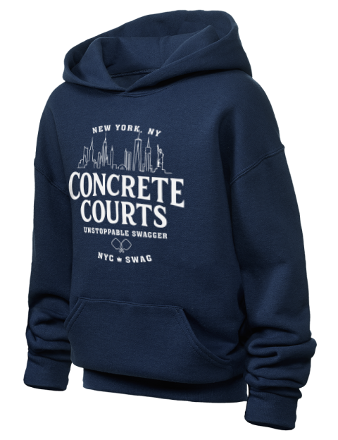 Concrete Courts NYC Pickleball Youth Hooded Sweatshirt | Swagsta