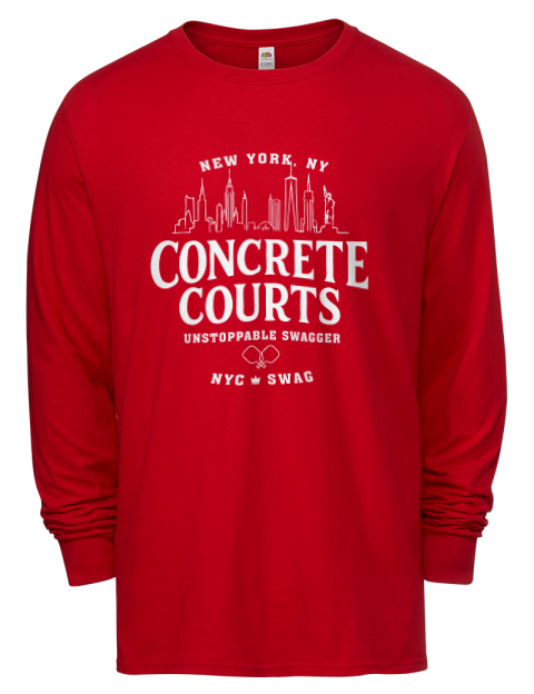 Concrete Courts NYC Pickleball Men's Long-Sleeve T-Shirt | Swagsta