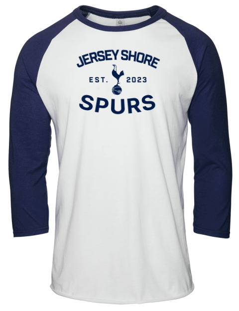 Fan Wear Jersey Shore Spurs Unisex Premium Three-Quarter Raglan T-Shirt | Swagsta