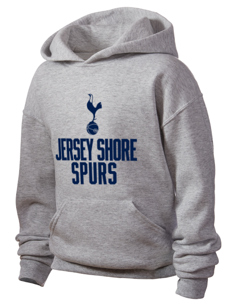 Stacked Jersey Shore Spurs Youth Hooded Sweatshirt | Swagsta